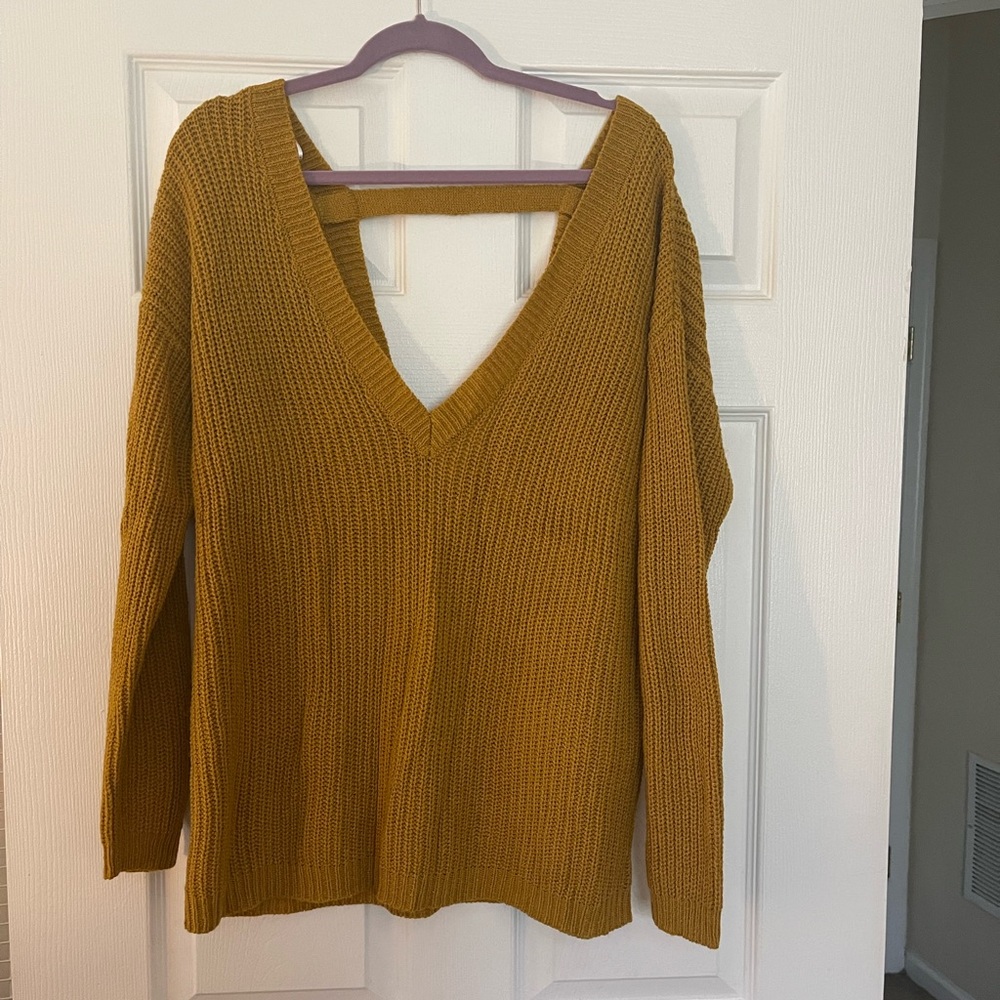Low V-Neck Sweater